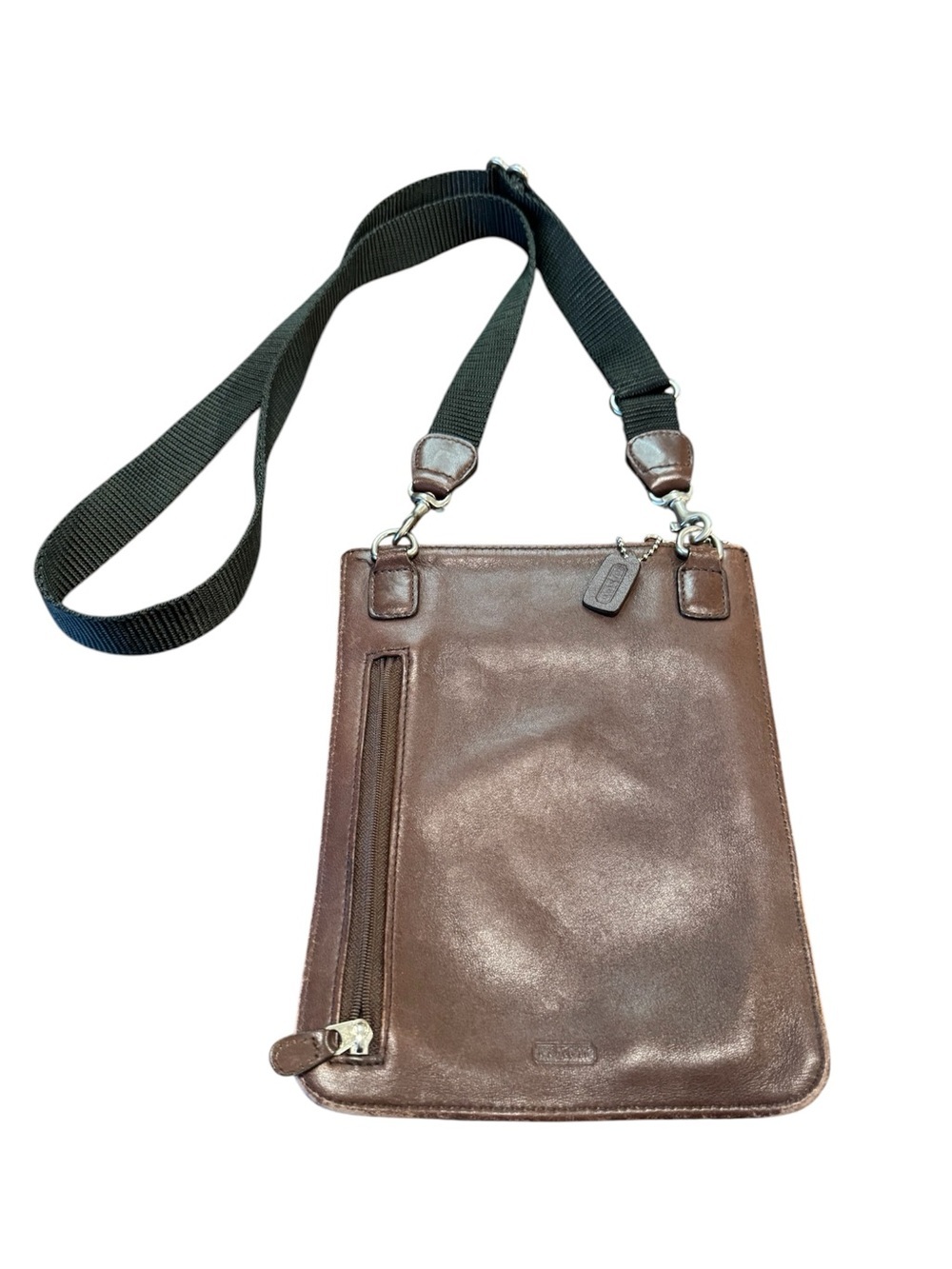 Vtg COACH Brown Leather Crossbody Slim Small Bag Glove-Tanned Leather RARE